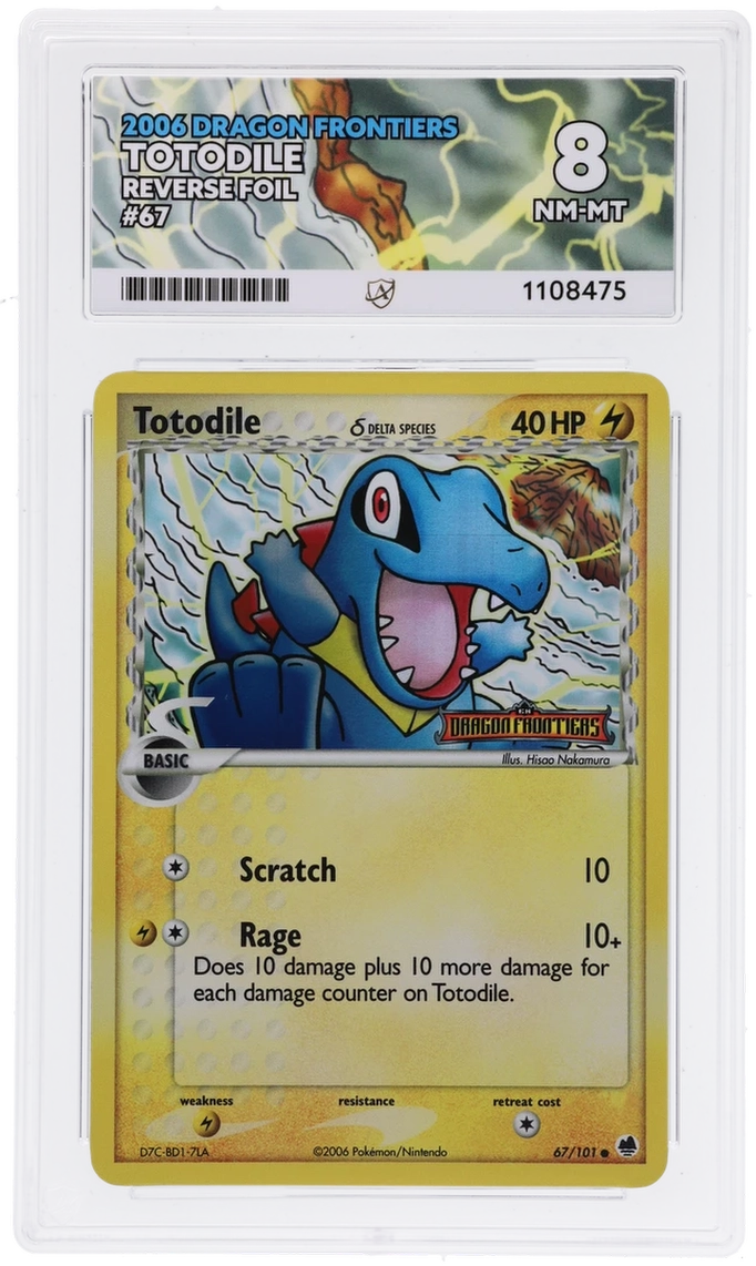 ACE 8 - Totodile - 67/101 - Dragon Frontiers - Pokemon - front