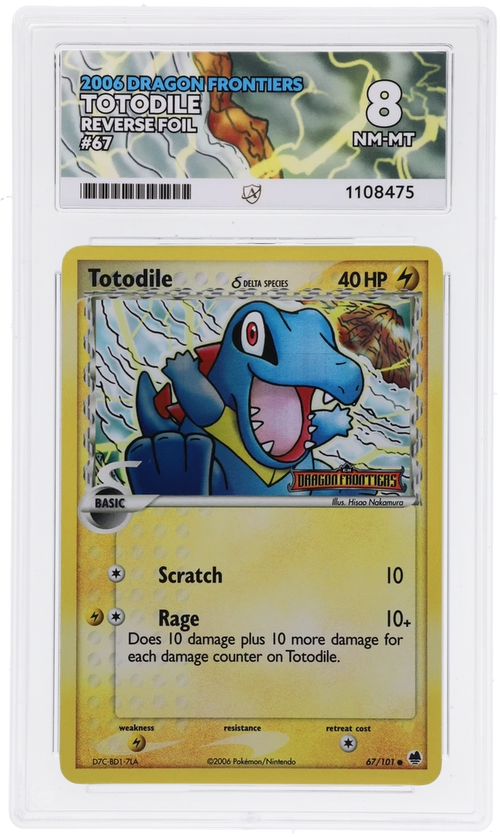 ACE 8 - Totodile - 67/101 - Dragon Frontiers - Pokemon - front