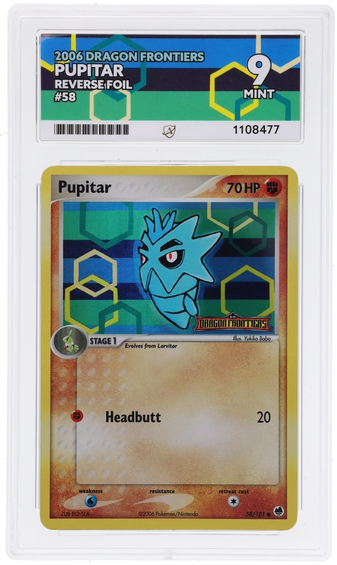 ACE 9 - Pupitar - 58/101 - Dragon Frontiers - Pokemon - front