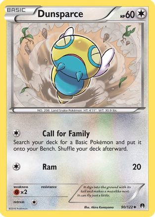 Dunsparce 90/122 - XY  BREAKpoint Reverse Holofoil