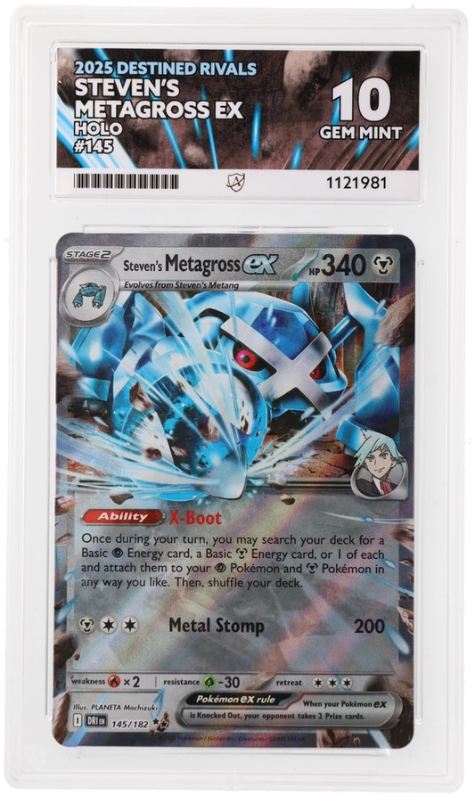 ACE 10 - Steven's Metagross ex - 145/182 - Destined Rivals - Pokemon