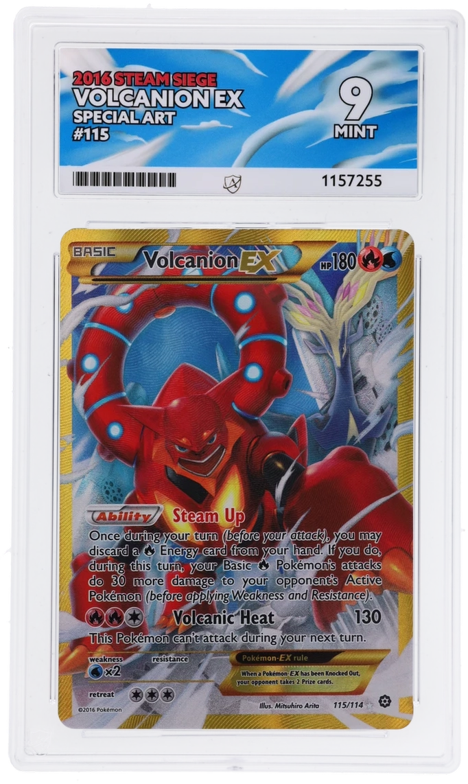 ACE 9  - Volcanion EX - 115/114 - 2016 Steam Siege - Pokemon