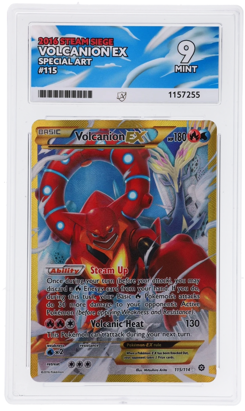 ACE 9  - Volcanion EX - 115/114 - 2016 Steam Siege - Pokemon
