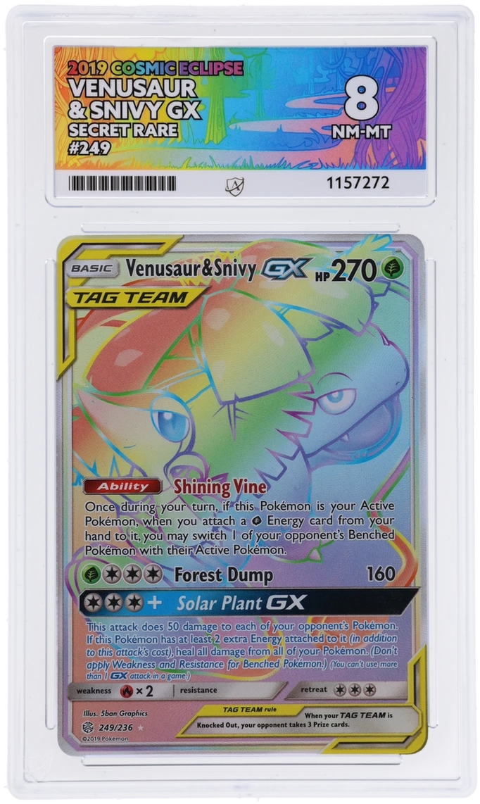 ACE 8  - Venusaur & Snivy GX - 249/236 - 2019 Cosmic Eclipse - Pokemon