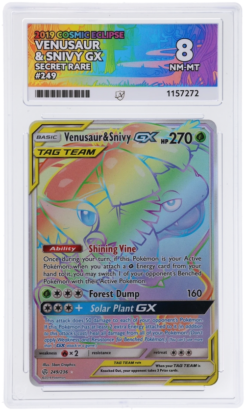 ACE 8  - Venusaur & Snivy GX - 249/236 - 2019 Cosmic Eclipse - Pokemon