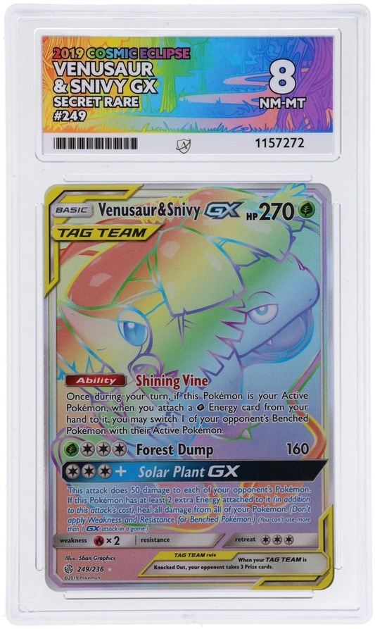ACE 8  - Venusaur & Snivy GX - 249/236 - 2019 Cosmic Eclipse - Pokemon