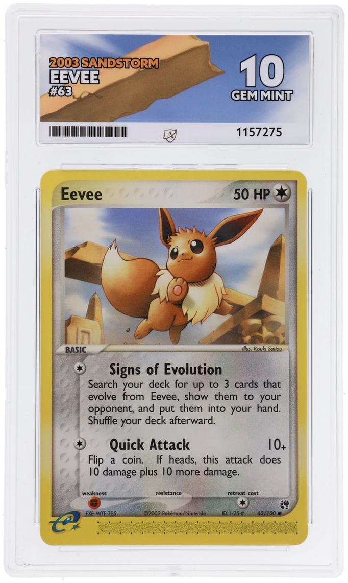 ACE 10 - Eevee - 63/100 - Sandstorm - Pokemon - front