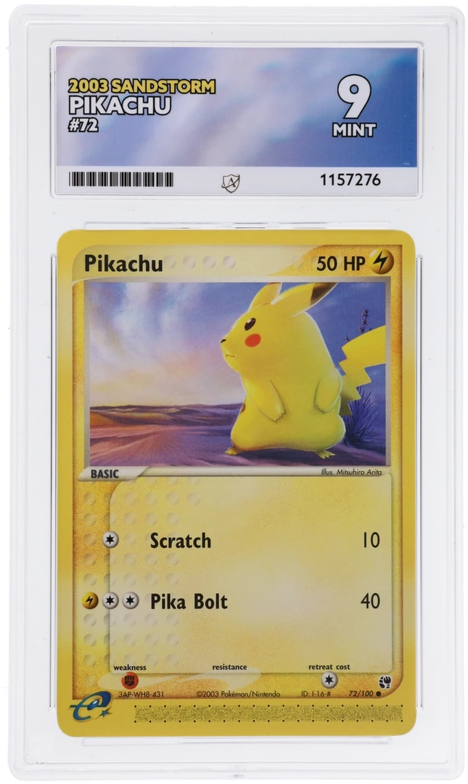 ACE 9  - Pikachu - 72/100 - 2003 Sandstorm - Pokemon