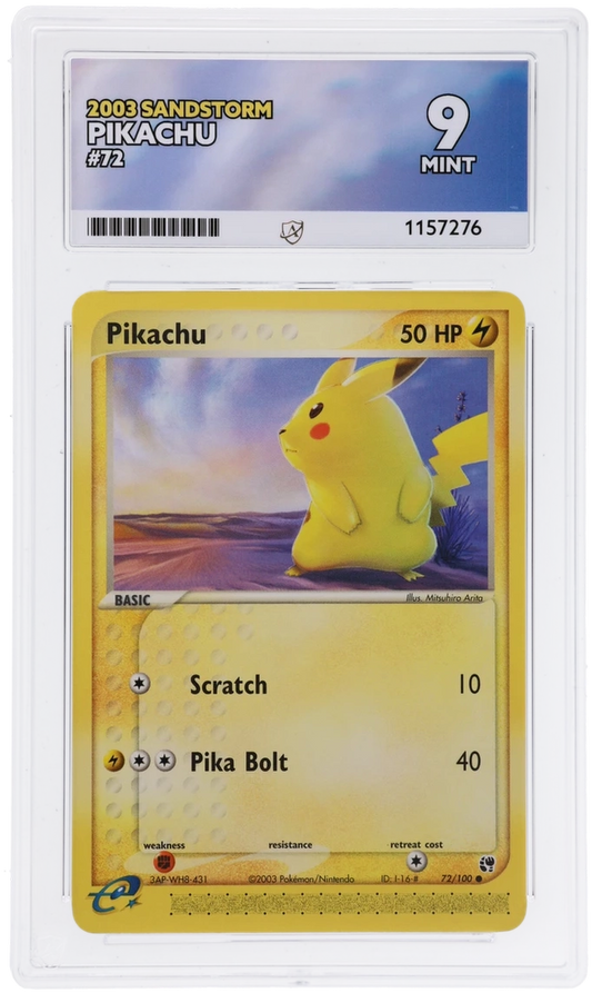 ACE 9  - Pikachu - 72/100 - 2003 Sandstorm - Pokemon