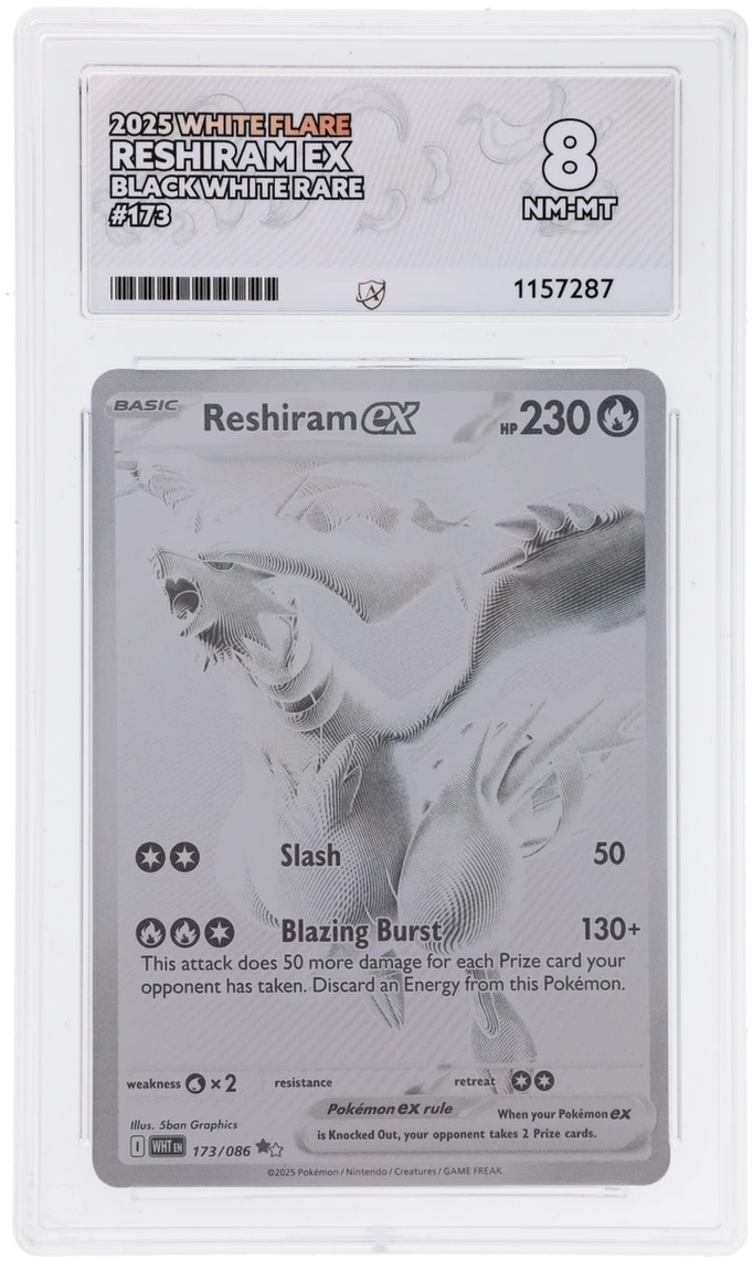 ACE 8  - Reshiram EX - 173/086 - BWR - 2025 White Flare - Pokemon