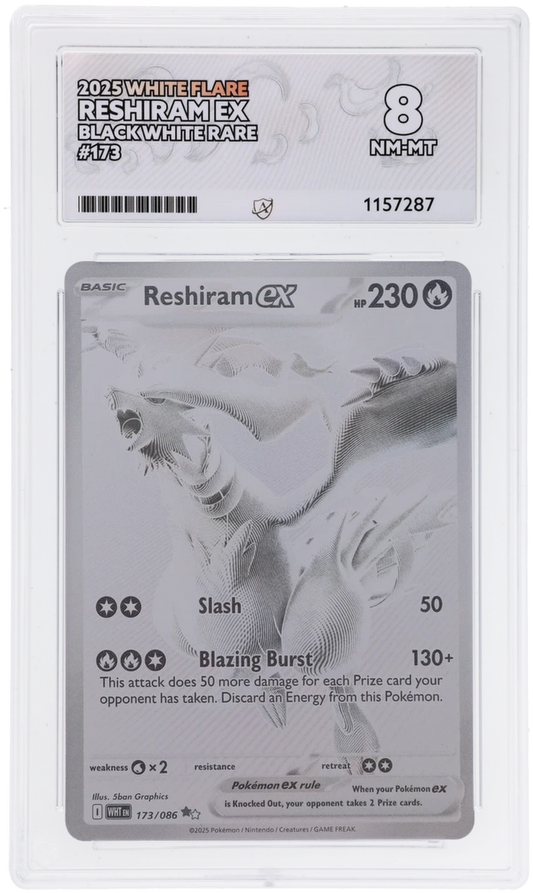 ACE 8  - Reshiram EX - 173/086 - BWR - 2025 White Flare - Pokemon