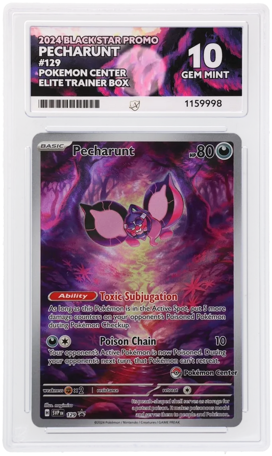 ACE 10   - Pecharunt - SVP 129 - Pokemon Center Stamped - Pokemon