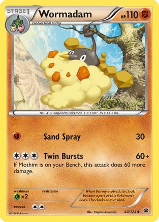 Wormadam (44) 44/124 - XY  Fates Collide Reverse Holofoil