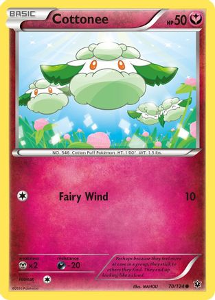 Cottonee 70/124 - XY  Fates Collide Reverse Holofoil
