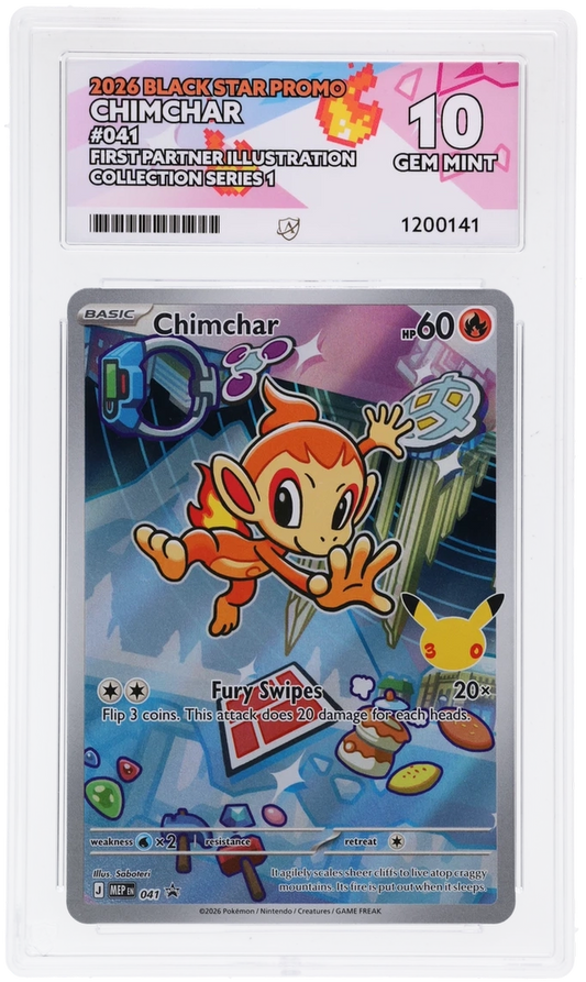 ACE 10 - Chimchar - 041 - Black Star Promo - First Partner Illustration Collection Series 1 - Pokemon