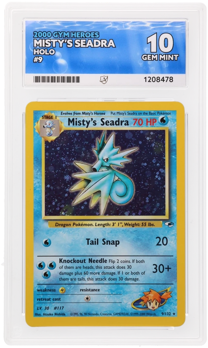 ACE 10 - Misty's Seadra - 9/132 - Gym Heroes - Pokemon - front