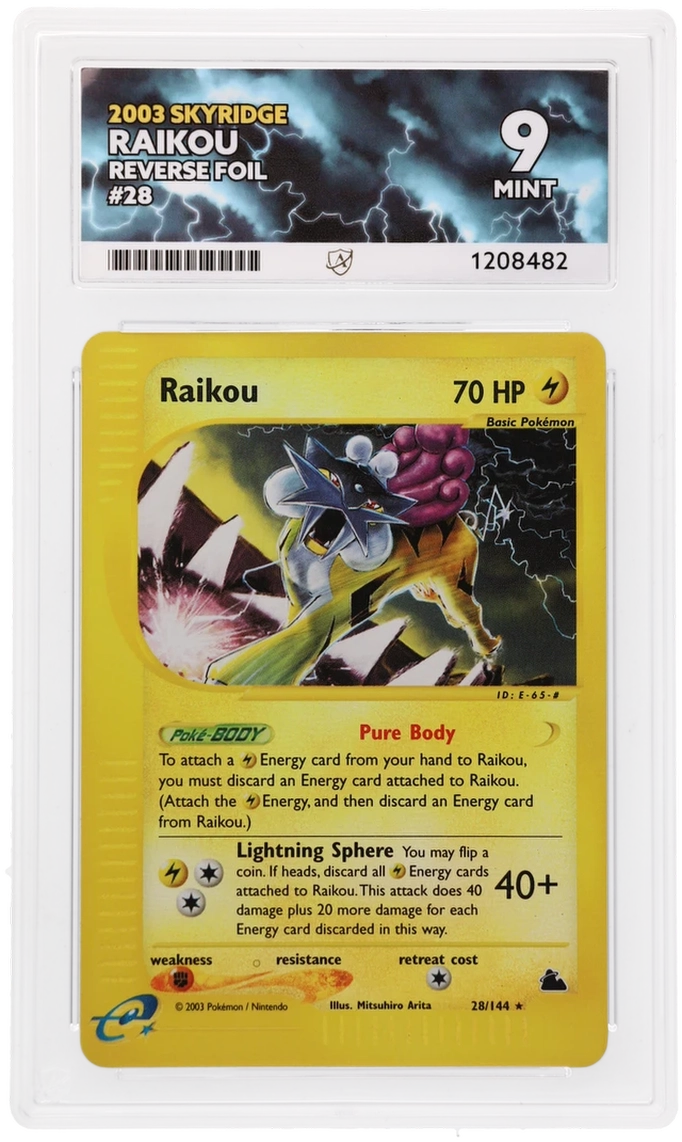 ACE 9 - Raikou - 28/144 - Skyridge - Pokemon - front