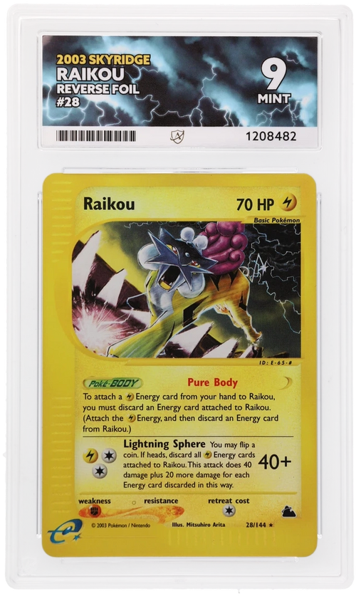 ACE 9 - Raikou - 28/144 - Skyridge - Pokemon - front