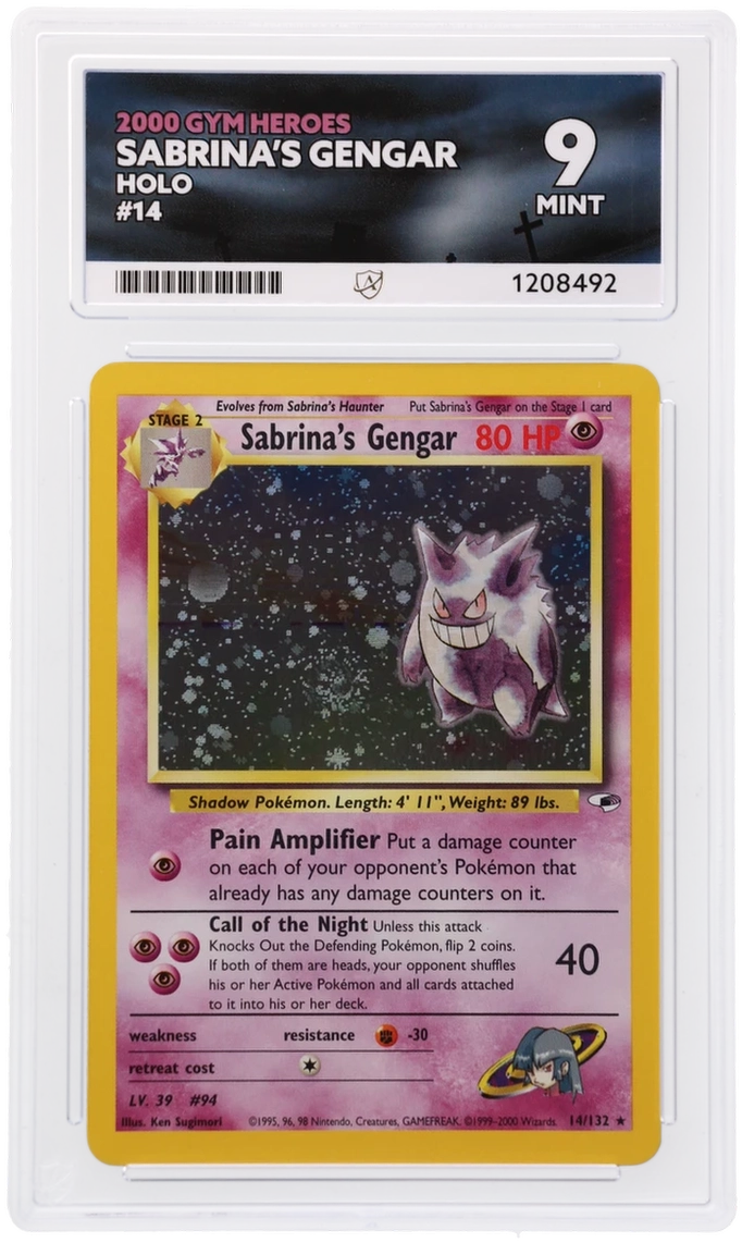 ACE 9 - Sabrina's Gengar - 14/132 - Gym Heroes - Pokemon - front