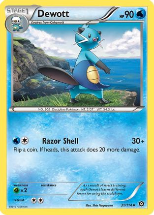 Dewott 31/114 - XY  Steam Siege Reverse Holofoil