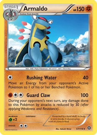 Armaldo 57/114 - XY  Steam Siege Reverse Holofoil