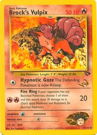 Brock's Vulpix [W Stamped] 37 - WoTC Promo