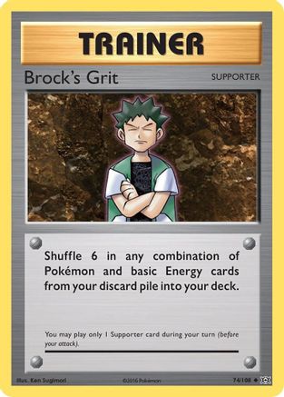 Brock's Grit 74/108 - XY  Evolutions Reverse Holofoil