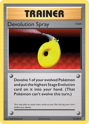 Devolution Spray 76/108 - XY  Evolutions Reverse Holofoil