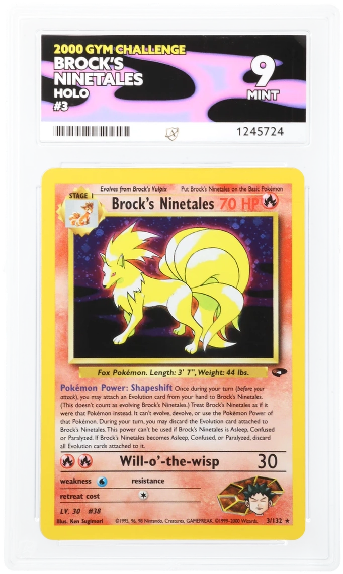 ACE 9 - Brock's Ninetales - 3/132 - Gym Challenge - Pokemon - front