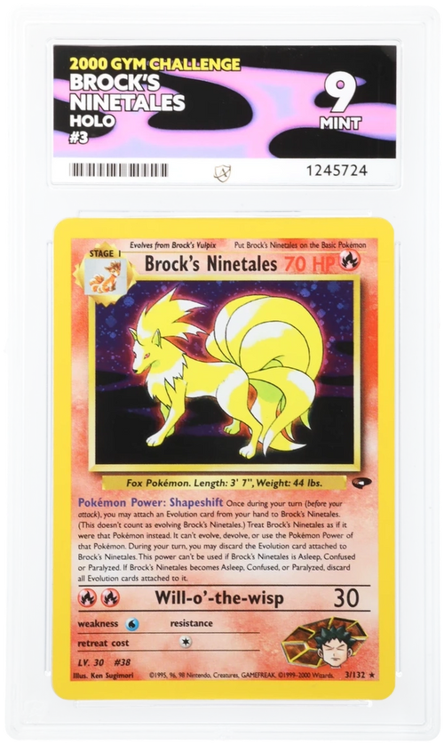ACE 9 - Brock's Ninetales - 3/132 - Gym Challenge - Pokemon - front