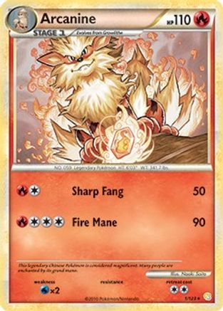 Arcanine - 1/123 (HeartGold & SoulSilver) 1 - Deck Exclusives