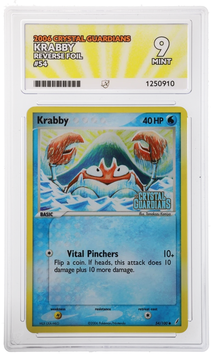 ACE 9 - Krabby - 54/100 - Crystal Guardians - Pokemon - front