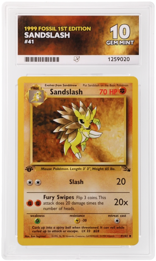 ACE 10 - Sandslash - 41/62 - Fossil - 1st Edition - Pokemon - front