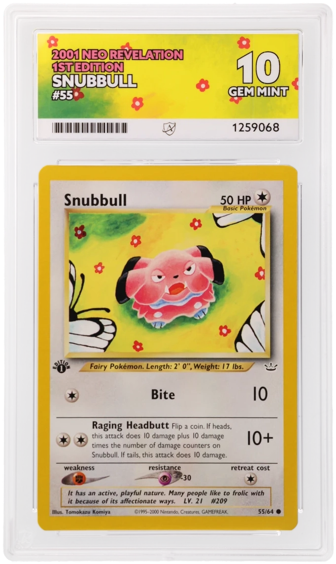 ACE 10 - Snubbull - 55/64 - Neo Revelation - 1st Edition - Pokemon - front