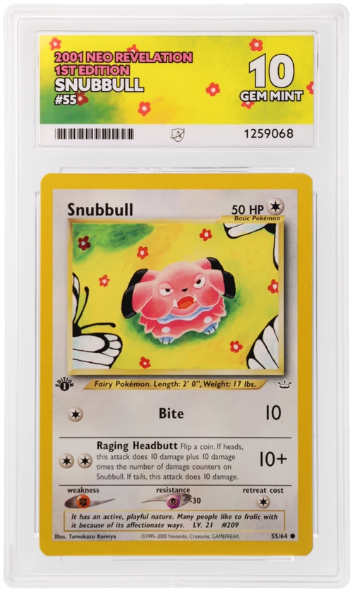 ACE 10 - Snubbull - 55/64 - Neo Revelation - 1st Edition - Pokemon - front