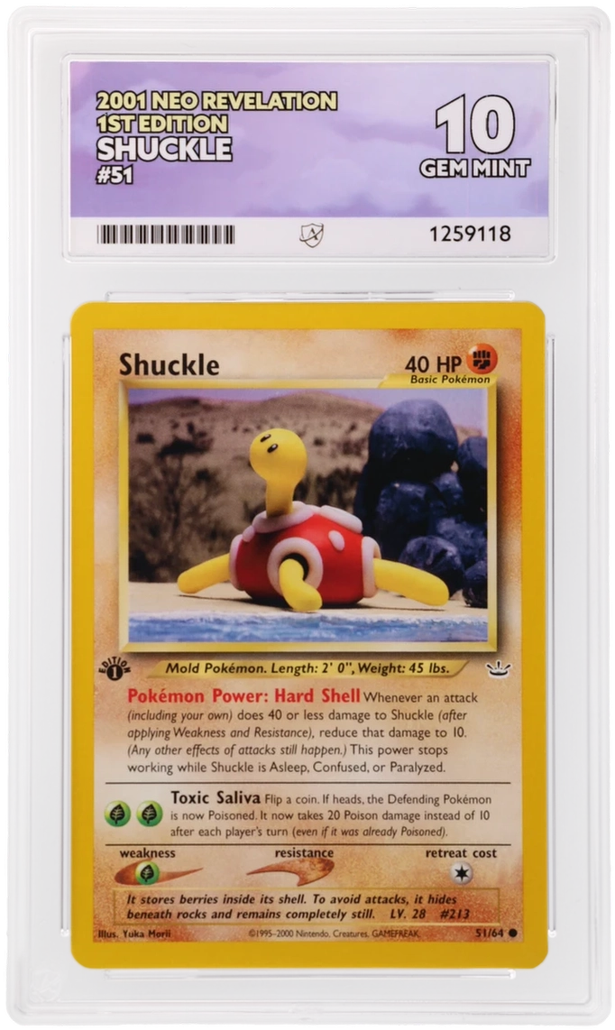 ACE 10 - Shuckle - 51/64 - Neo Revelation - 1st Edition - Pokemon - front