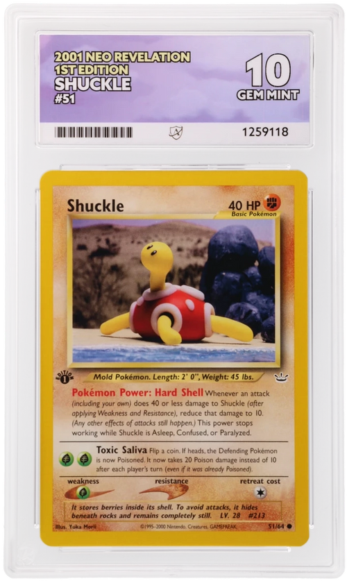 ACE 10 - Shuckle - 51/64 - Neo Revelation - 1st Edition - Pokemon - front