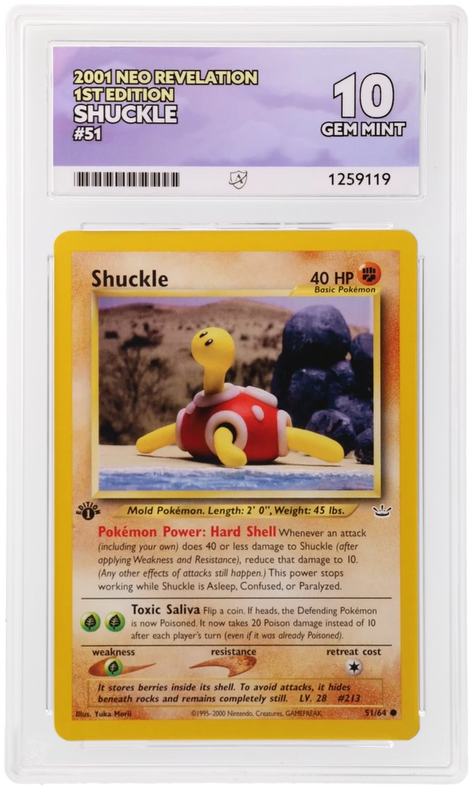 ACE 10 - Shuckle - 51/64 - Neo Revelation - 1st Edition - Pokemon - front