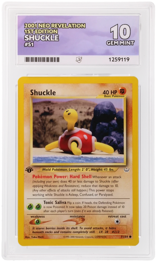 ACE 10 - Shuckle - 51/64 - Neo Revelation - 1st Edition - Pokemon - front