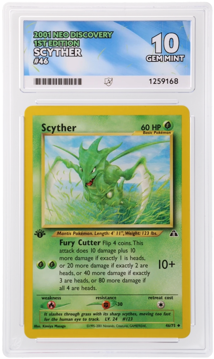 ACE 10 - Scyther - 46/75 - Neo Discovery - 1st Edition - Pokemon - front
