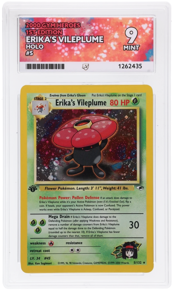 ACE 9 - Erika's Vileplume - 5/132 - Gym Heroes - 1st Edition - Pokemon - front