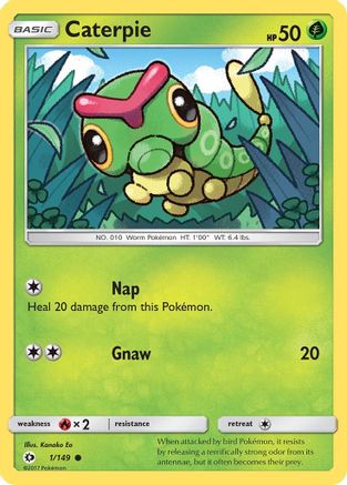Caterpie 1/149 - SM Base Set Reverse Holofoil