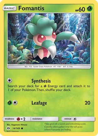 Fomantis 14/149 - Sun & Moon Reverse Holofoil