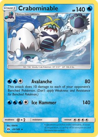 Crabominable 43/149 - SM Base Set