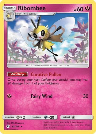 Ribombee 93/149 - Sun & Moon Holofoil