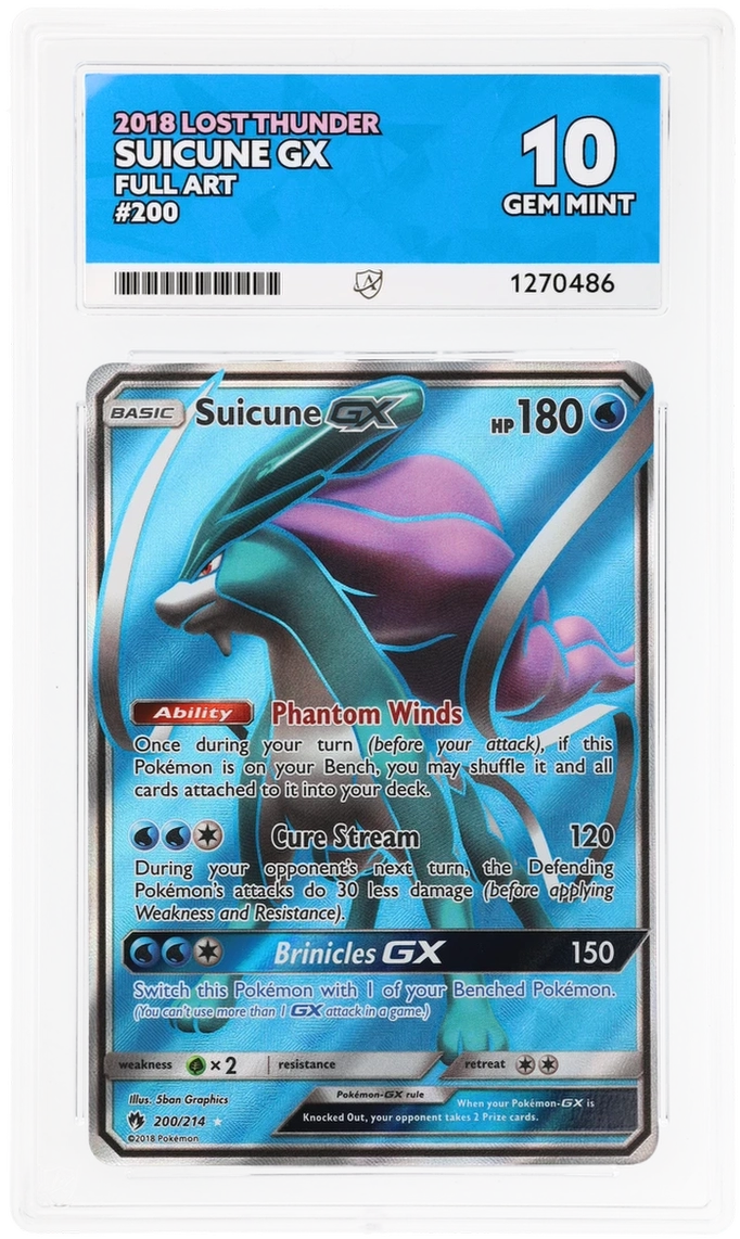 ACE 10 - Suicune GX - 200/214 - Lost Thunder - Pokemon - front