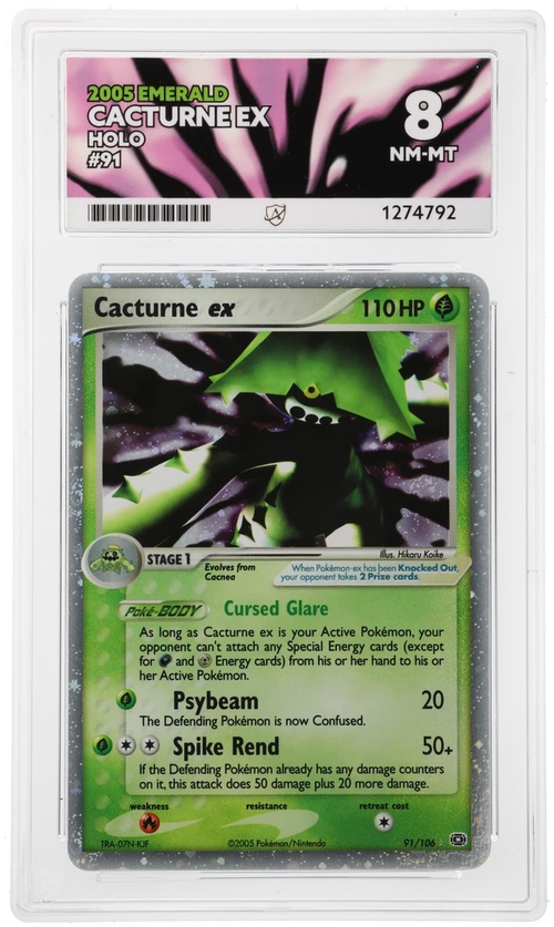 ACE 8  - Cacturne Ex - 91/106 - Holo - 2005 Emerald - Pokemon
