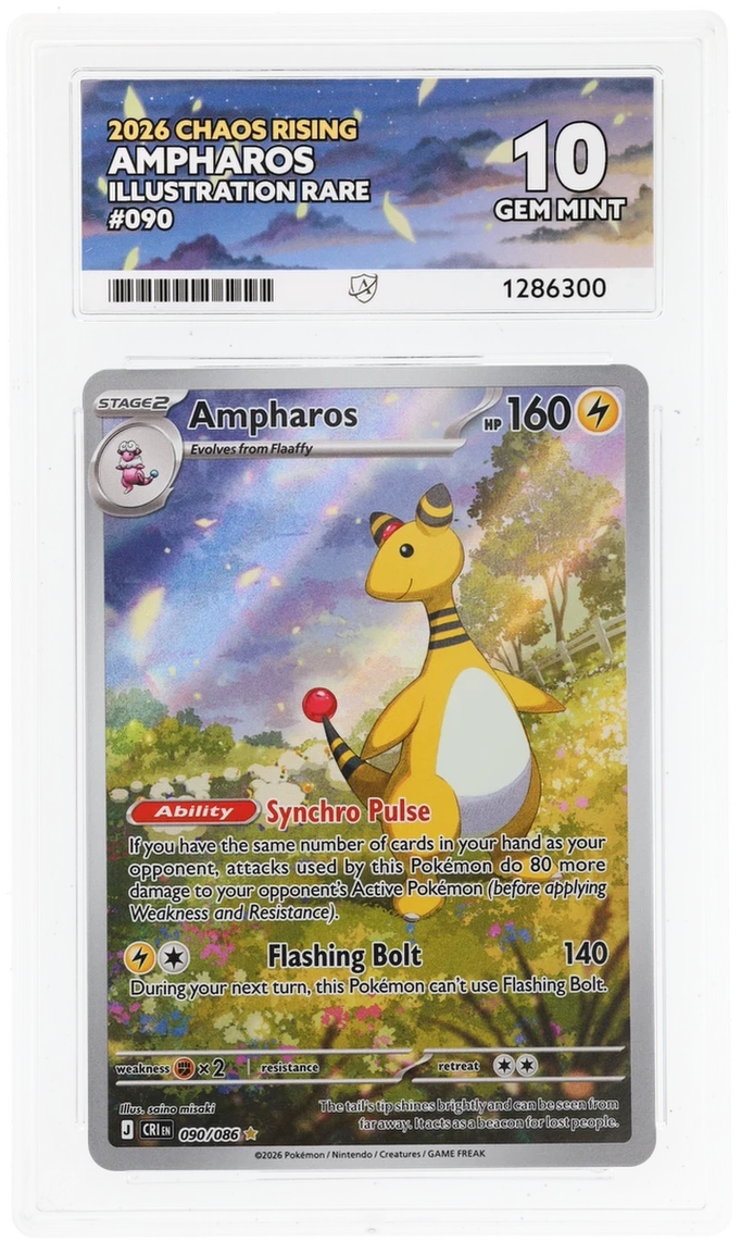 ACE 10 - Ampharos - 090/086 - Illustration Rare - 2026 Chaos Rising - Pokemon