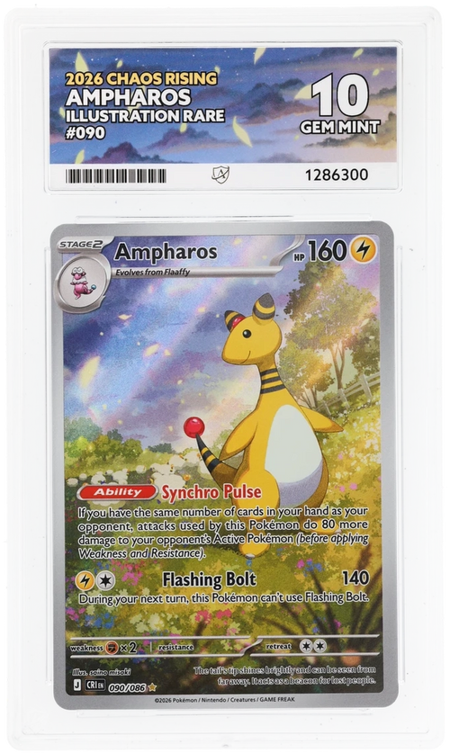 ACE 10 - Ampharos - 090/086 - Illustration Rare - 2026 Chaos Rising - Pokemon