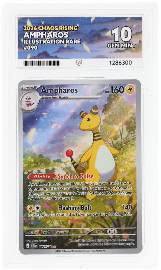 ACE 10 - Ampharos - 090/086 - Illustration Rare - 2026 Chaos Rising - Pokemon